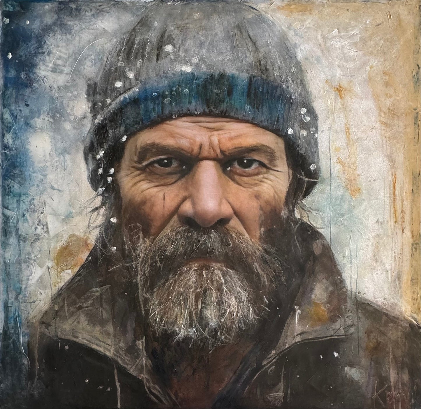 Original Painting: Wim Hof - The Iceman