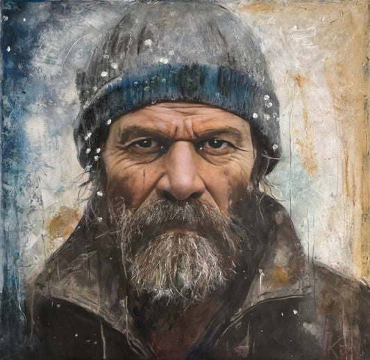 Original Painting: Wim Hof - The Iceman